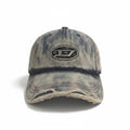 Diesel Washed Denim Distressed Curved Brim Cap