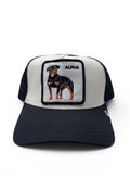 Goorin Bros Beige Trucker Cap With Alpha Dog Patch Embroidery