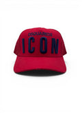 Dsquared2 Red Trucker Cap With Navy Icon Logo Embroidery